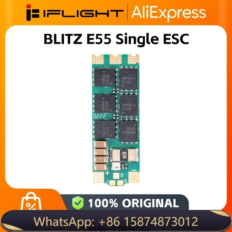 IFli ght BLITZ E55 Single 55A ESC BlHeli32 Bit Support Dshot600 Proshot Oneshot Multishot 2-6S for RC FPV Racing Dr one