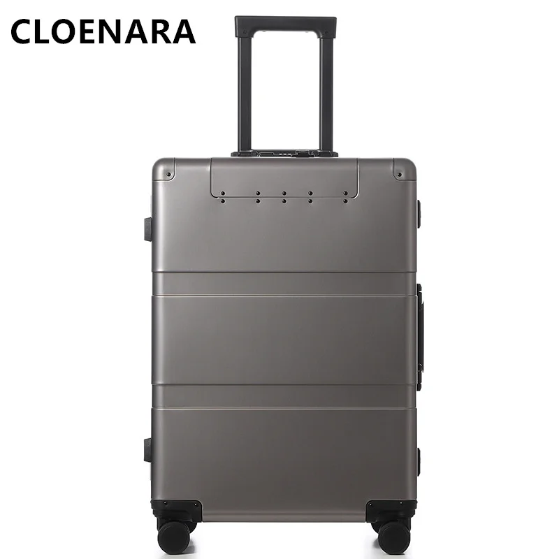 COLENARA-maleta de aleación de aluminio y magnesio, maleta con código de embarque, equipaje rodante, 20 ", 24", 28"