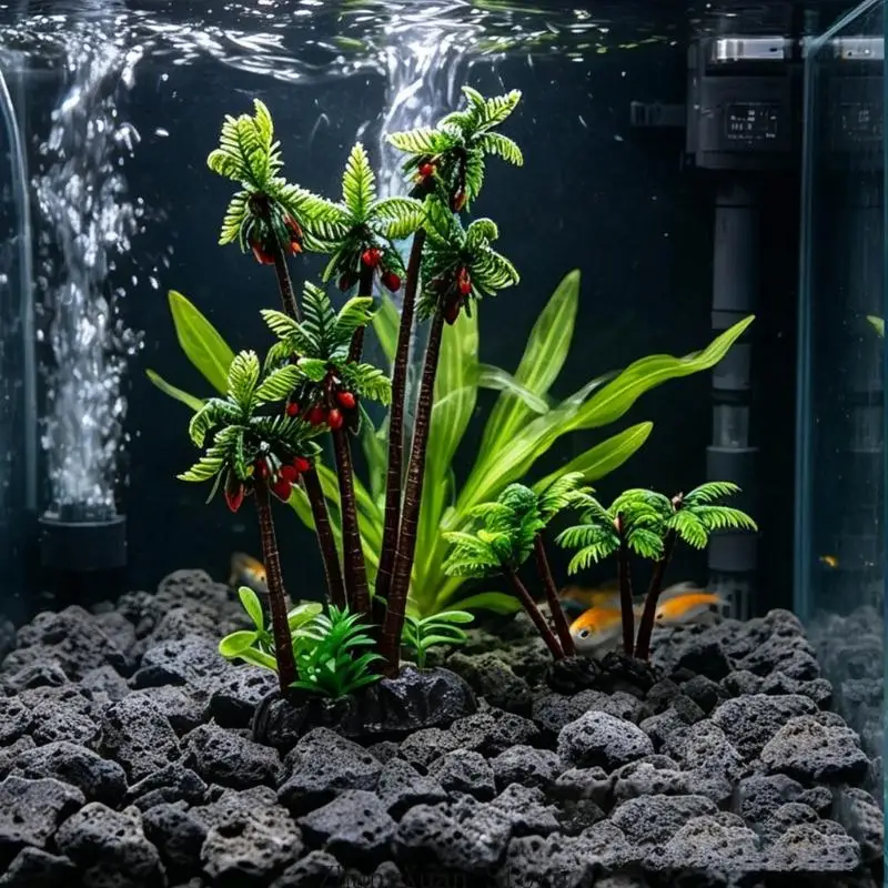 Aquarien Landschaft Künstliche Pflanze Aquarien Landschaftsbau für Garnelenzucht Landschaft Ornamente Baum Handwerk 3XUF – Detail 7