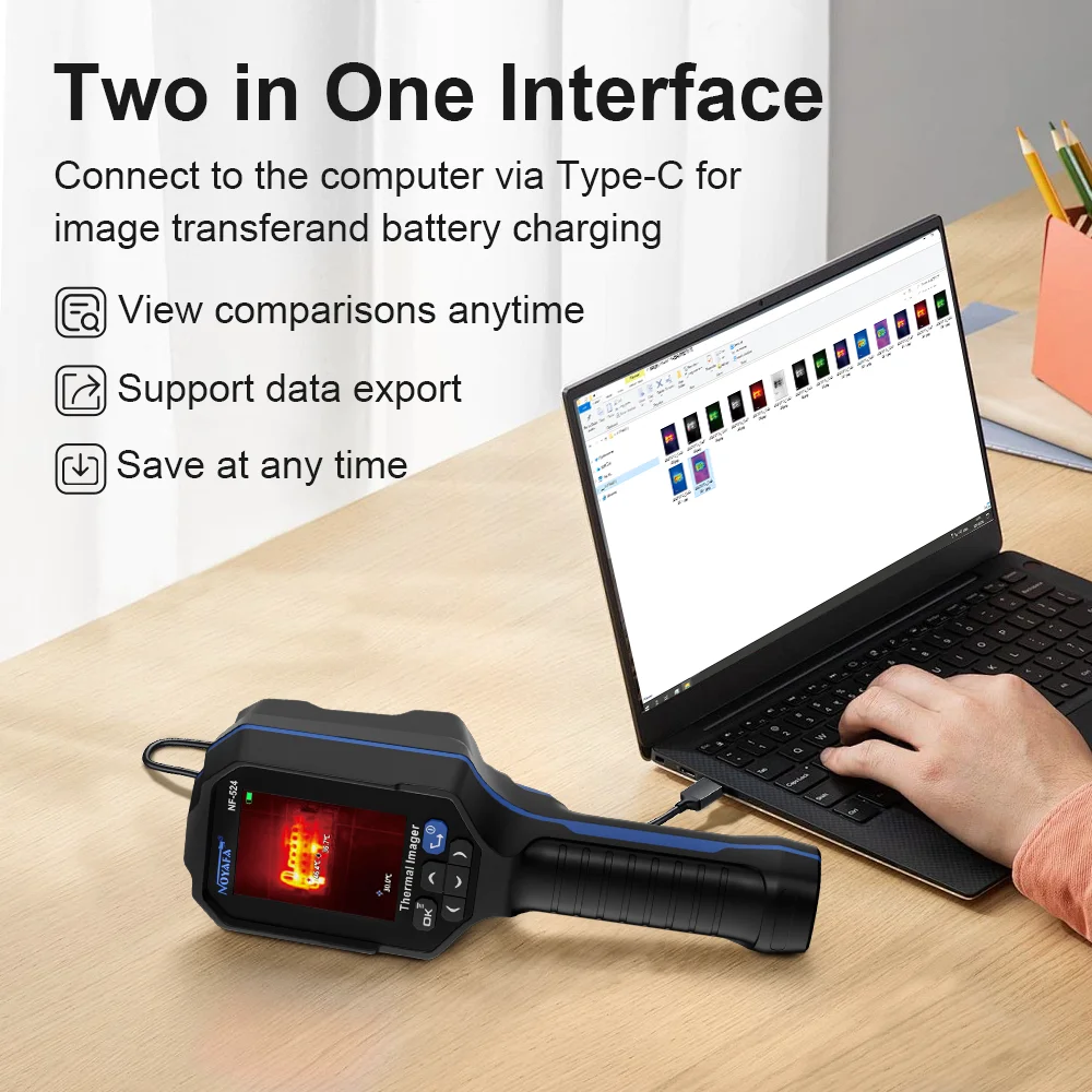 NOYAFA التصوير الحراري بالأشعة تحت الحمراء 120x90 كاميرا التصوير الحراري NF-524 التصوير الحراري خط أنابيب تسرب أدوات فحص السيارات