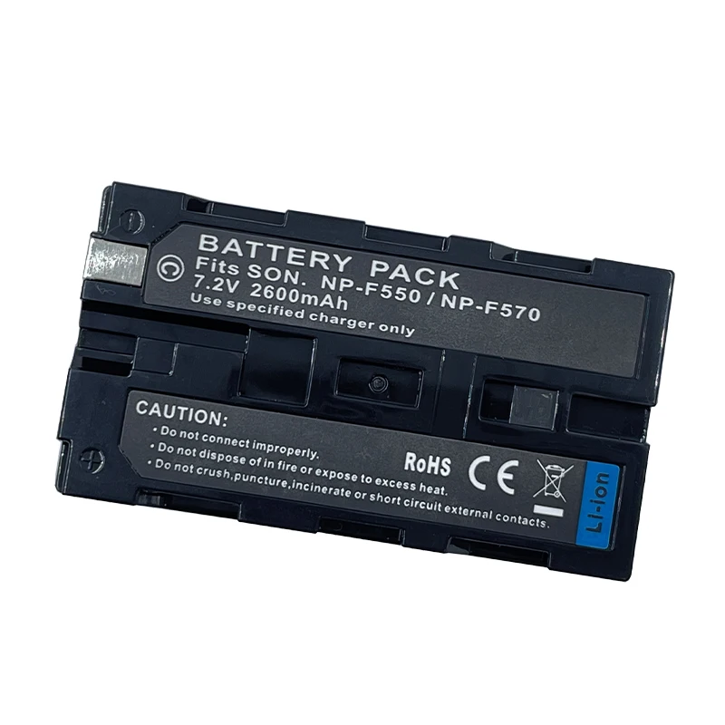 NP-F550 7.2V 2600mAh NP-F570 Battery Full Decoding for Sony NP-F330 NP-F530 NP-F570 NP-F730 NP-F750 NP-F960 NP-F970