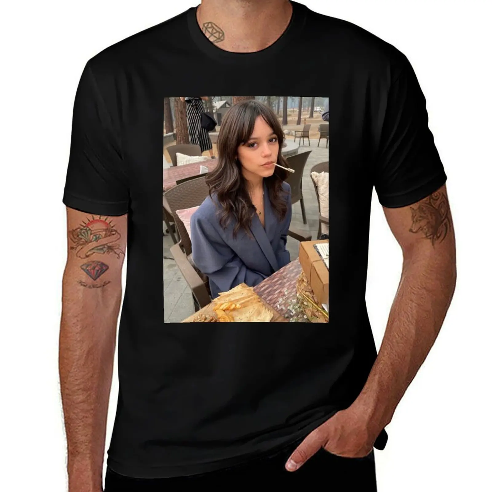 Jenna Ortega T-Shirt Casual Light Summer Short Sleeve Top T-Shirt