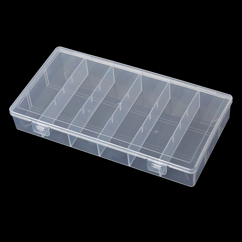 1 Pc Transparent Plastic Fruit Fork Storage Box Parts Electronic Components Storage Box Adjustable Dust Container