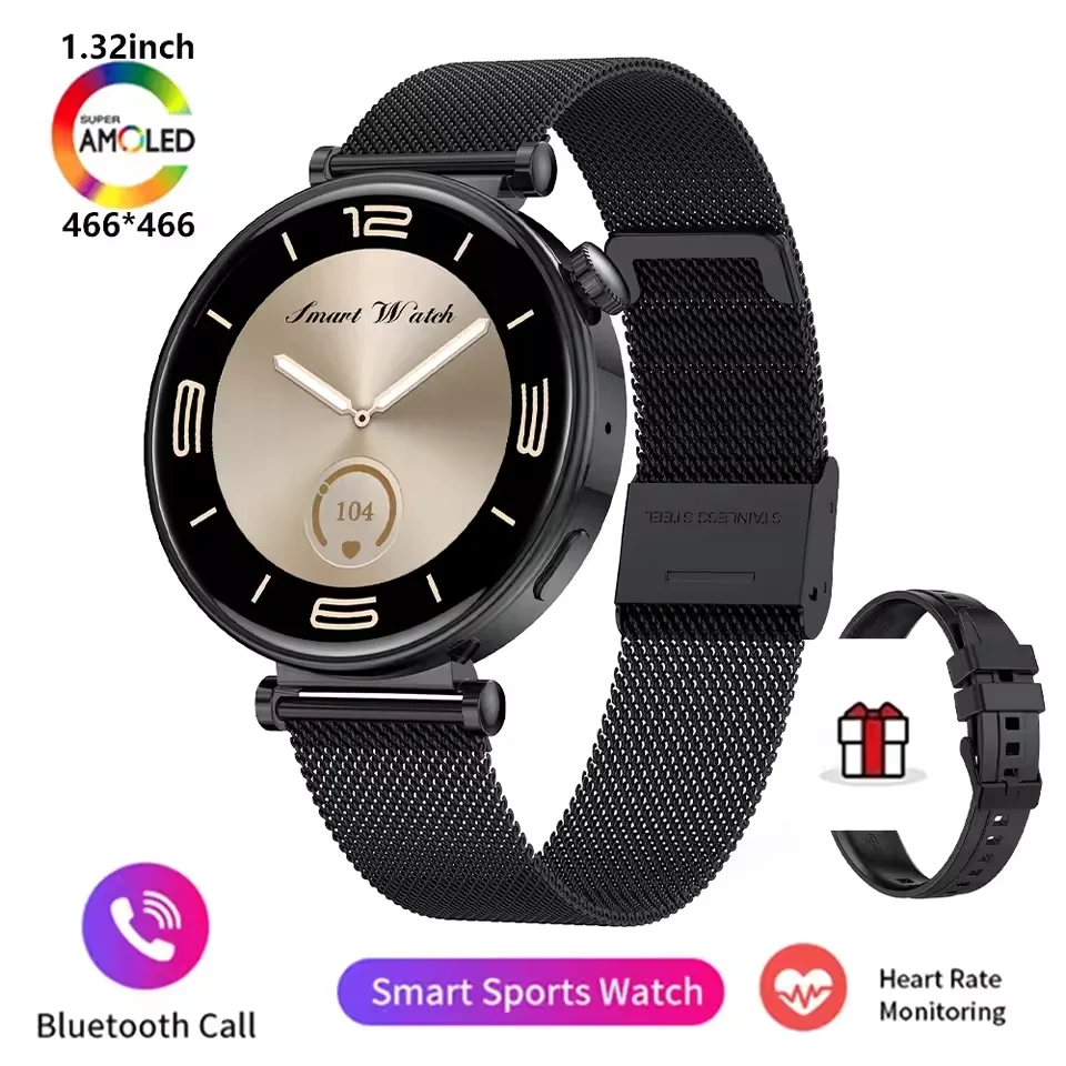 

HK41 Smartwatch 1.32 Inch AMOLED Color Screen BT Call Female Healthy AI Voice Assistant Heart Rate Blood Pressure Health Monitor