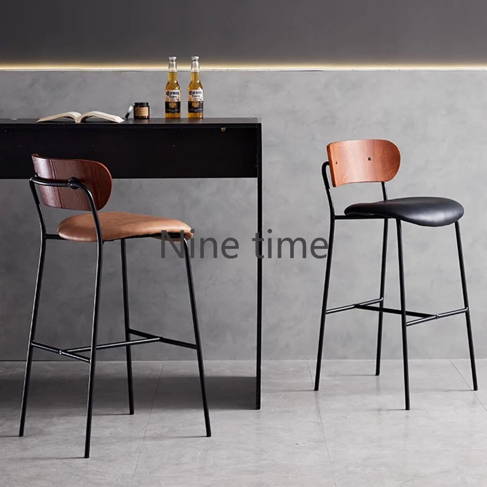 Nordic Modern Counter Bar Chairs Luxury Restaurant Library Accent Bar Chairs Office Designer Tabourets De Bar Home Furniture