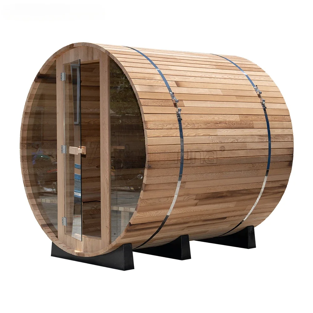 Barrel Ceder Wood Sauna Outdoor With Window For Suppliers Direct Sales