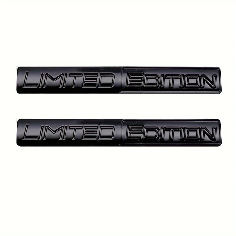 2PCS Limited Edition Emblem 3D Metal Badges Decal Sticker Auto Racing Sport Emblem for Rear Trunk Side Fender Car Motorcycle Sti
