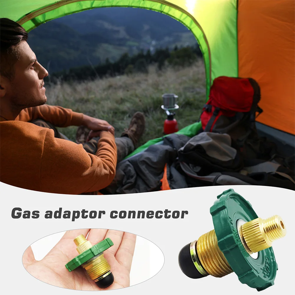 1PC LPG Tank Converter Head Adapter Outdoor Camping Liquefied Gas Cylinder Connector Zinc Alloy Camping Stove Converter Adapter