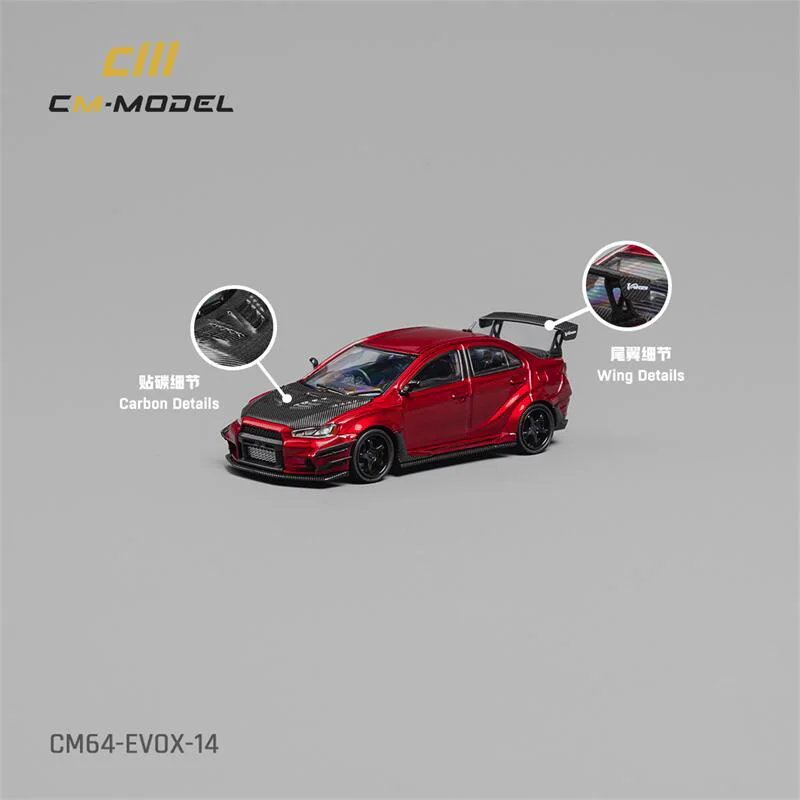 **Pre-Order** CM MODEL 1:64 Lancer EvoX Varis Metallic red Diecast Model Car