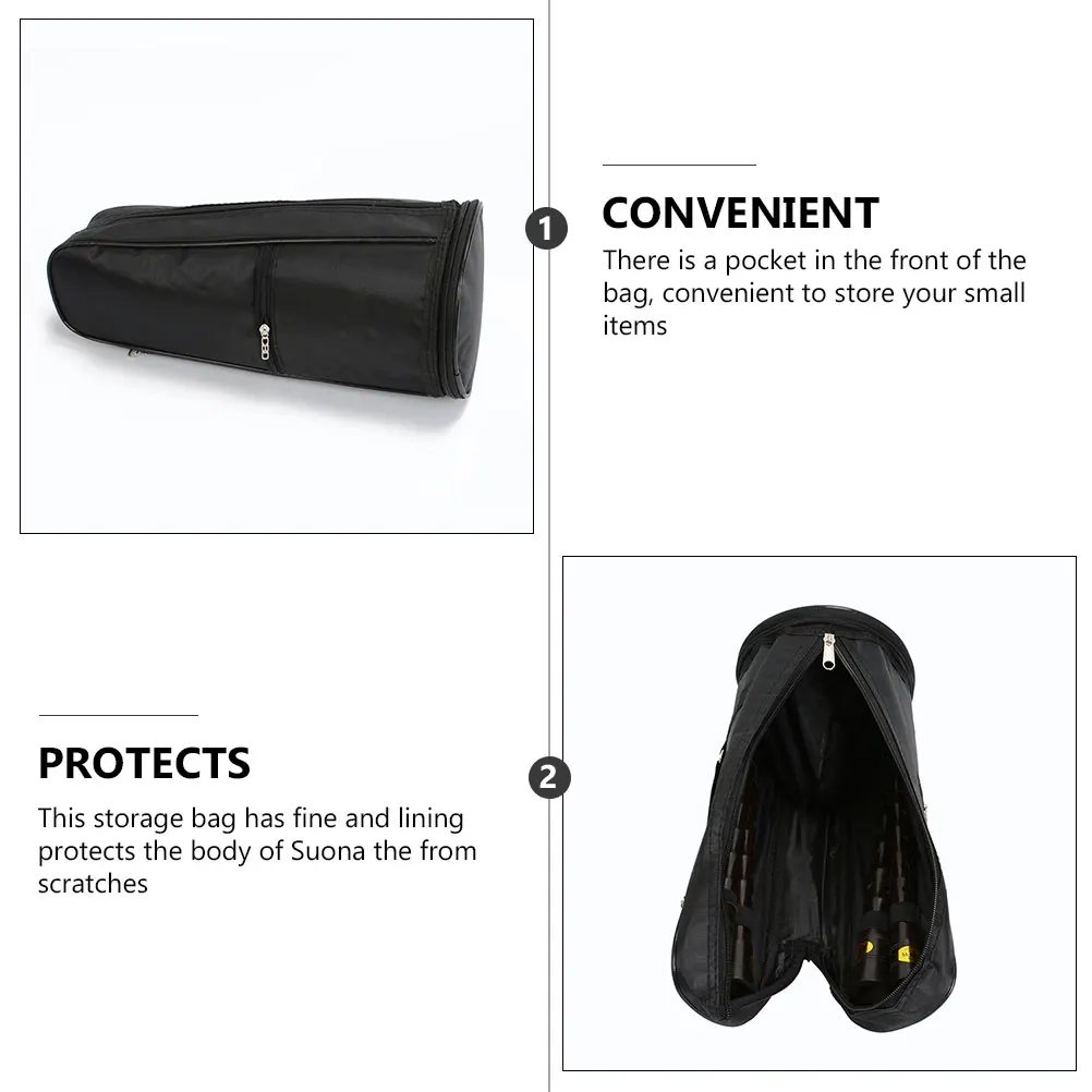 

Water-proof Suona Bag Container Instrument Accessories Portable Package Tote Music Carrying Black Case Travel