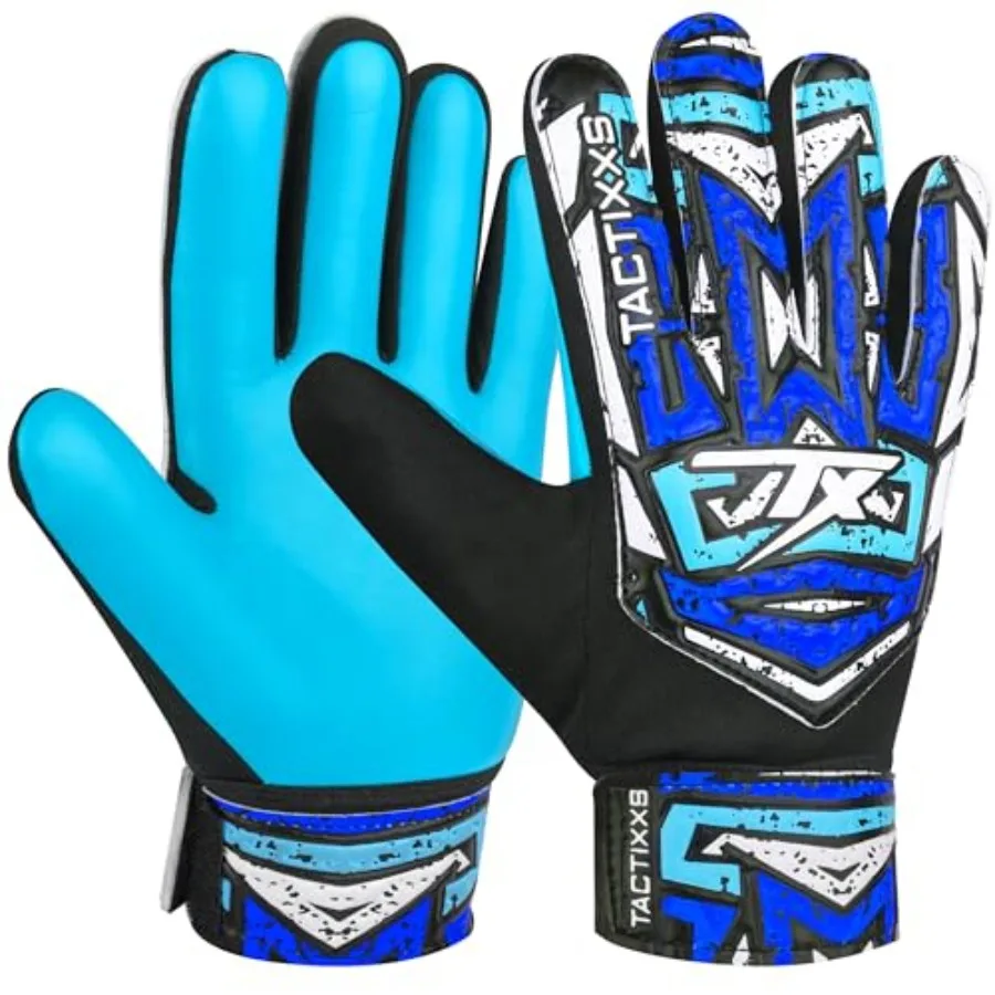 

Soccer Goalie Gloves for Boys Youth, Funky Football Goalkeeper Gloves Anti Slip 4mm Latex Palm with Strong Grips