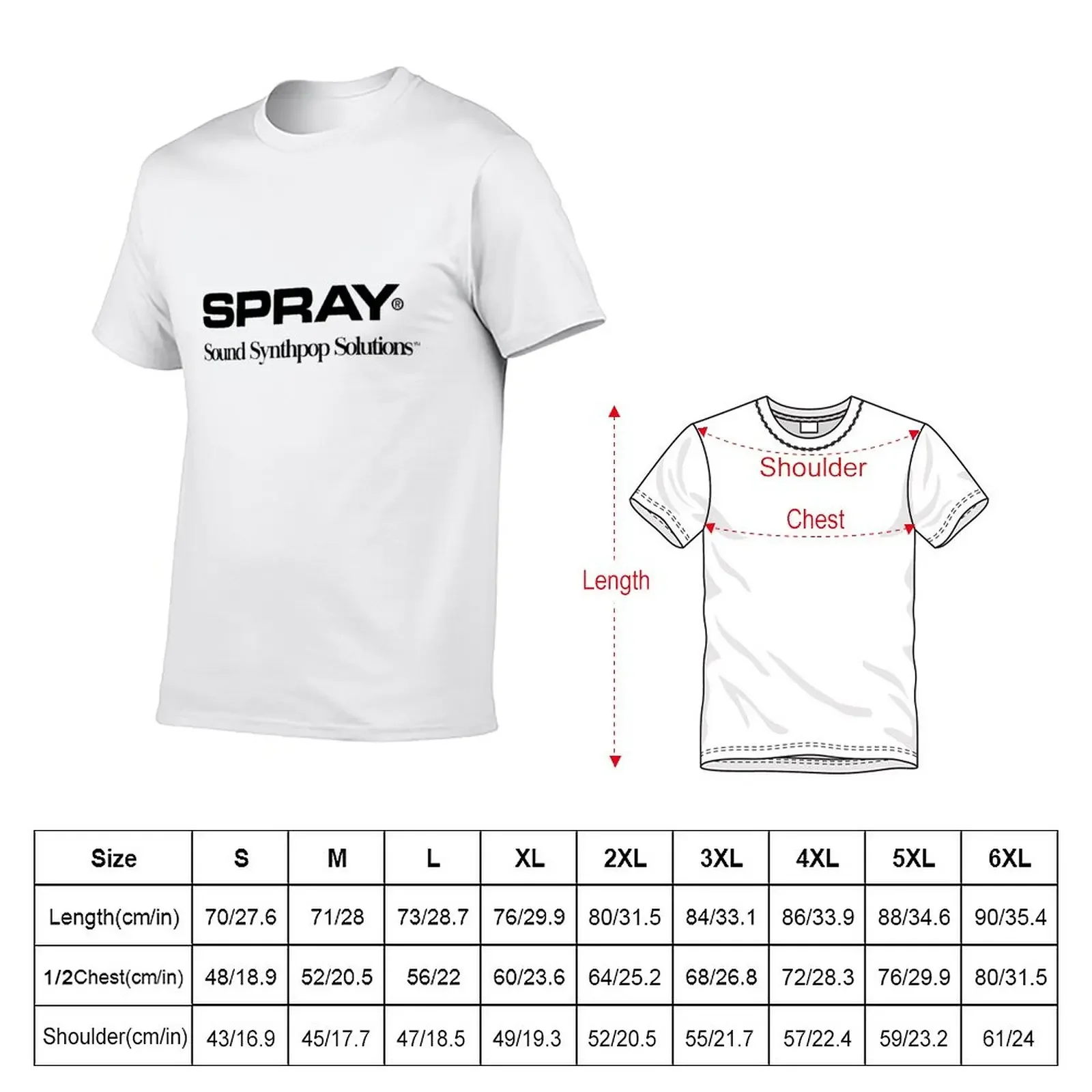 SPRAY - sound synthpop solutions T-Shirt hippie clothes blacks summer tops men graphic t shirts