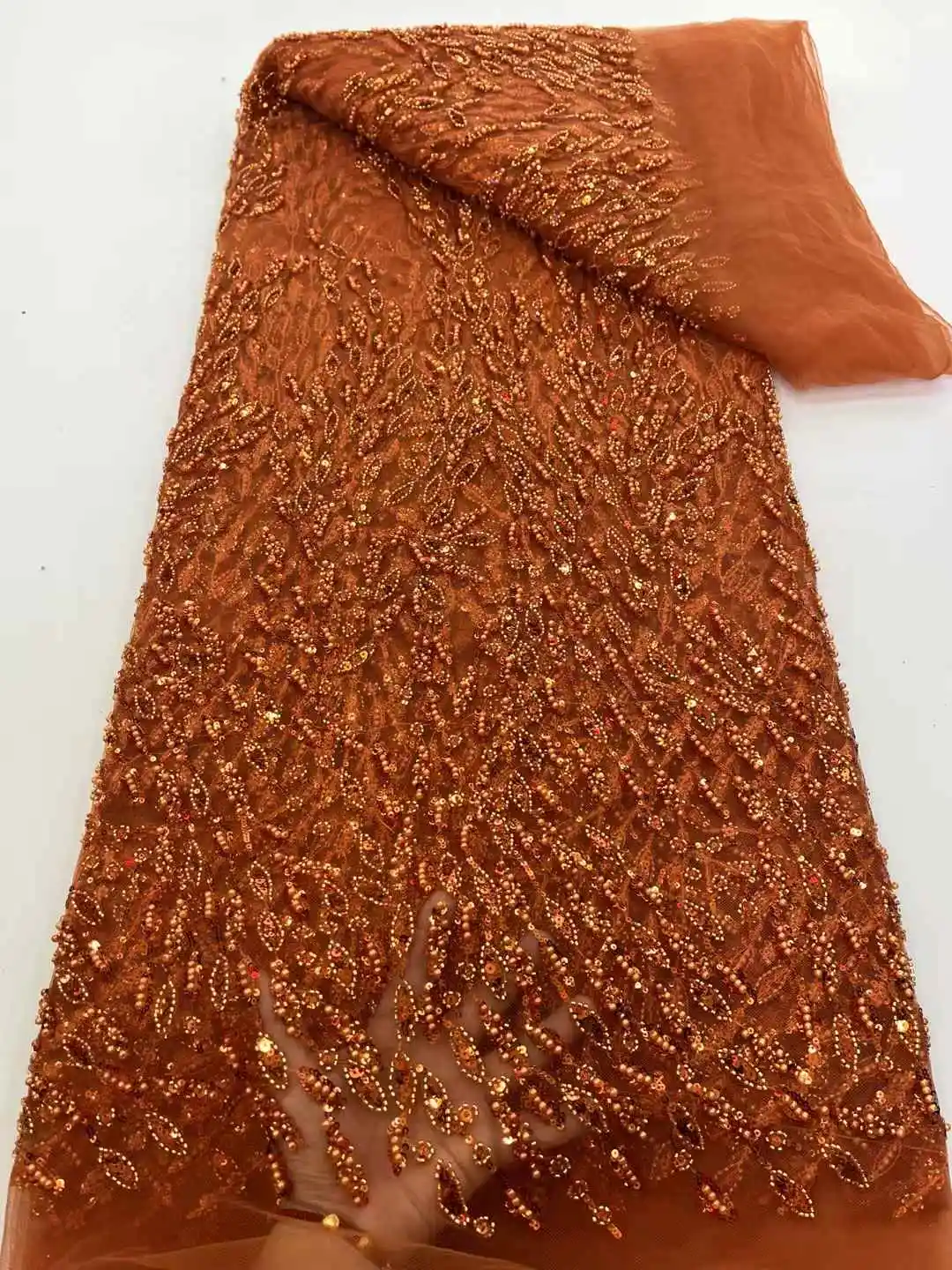 หรูหราแอฟริกันลูกไม้ผ้า 2025 คุณภาพสูงSequinsลูกปัดผ้าลูกไม้สําหรับไนจีเรียภาษาฝรั่งเศสคําผ้าลูกไม้Tulleผ้า,