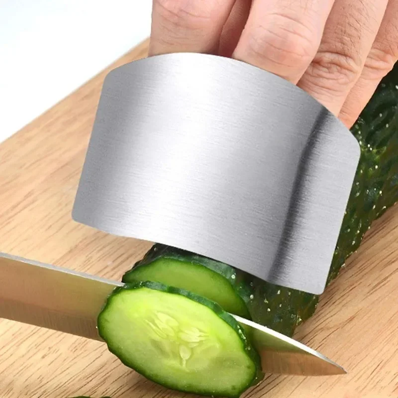 Stainless Steel Finger Guard Cutting Shiel Adjustable Vegetable Cutting Thumb Guard Finger Protector Tools Kitchen Gadget