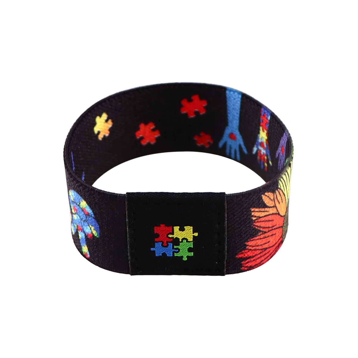 Autism Puzzle Style Stretch Wristband Bracelet Fashion Women Men Bracelets on Hand Bangles Designer Charms Jewelry Accessories