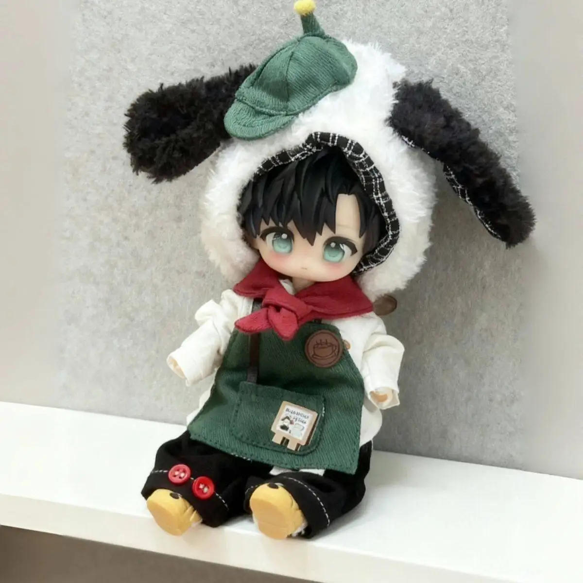 

Комплект одежды OB11: рубашка + брюки + шапка, милый наряд бариста для щенка, для куклы P9 YMY GSC OB11, аксессуары для одежды кукол 1/12, A2541