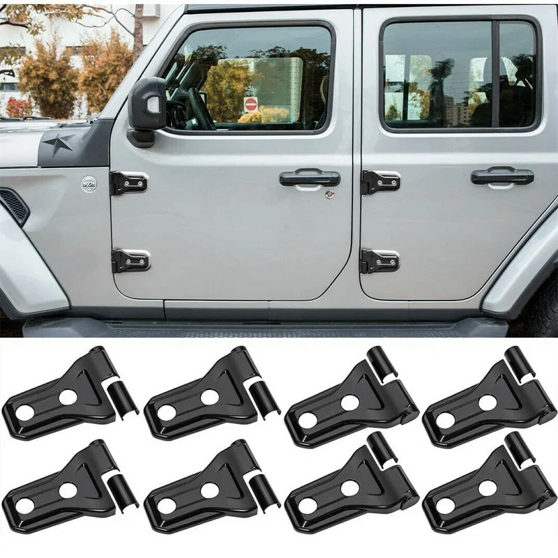 

8pcs Car Door Hinge Protect Cover Trim Fit For Jeep Wrangler JL 4 Door & 2 Door