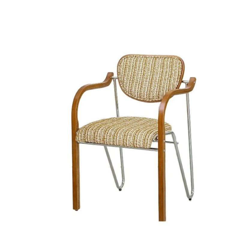 

Household dining chair Small apartment simple light luxury retro restaurant backrest