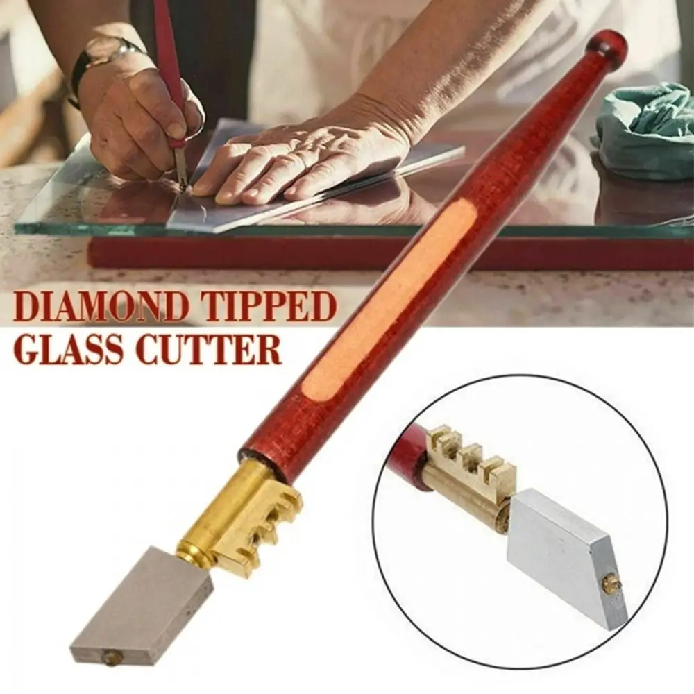 

Glazing Compass Wooden Handle Marble Tiling Ceramic Glass Cutter Diamond Tip Tools Cutting