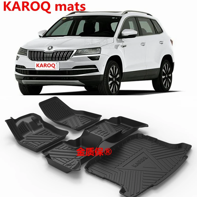 Fit for Skoda Karoq car carpet Skoda Karoq car floor mats Skoda Karoq trunk mat Trim to Fit For Karoq waterproof floor mats