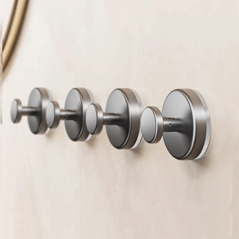 Reusable Suction Cup Hooks Waterproof Bathroom Clothes Robe Coat Towel Hanger Hook Kitchen Bathroom Organizer Hook Accessories