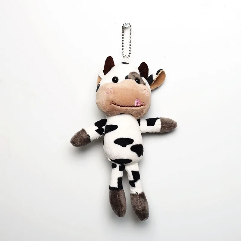 

Cartoon Cute Cow Pendant Plush Doll Classic Black And White Calf Plush Boutique Keychain Doll Kids Gift Backpack Pendeant Toy