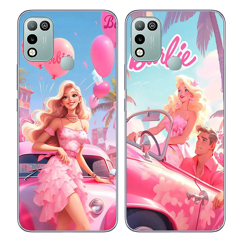 B-Barbie Pink Girl Fashion Cover per telefono per Motorola Moto G13 G14 G53 G54 G62 G72 G82 G84 E13 E20 G42 G32 G23 G22 involucro