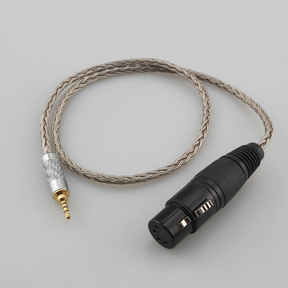 

New 16 Cores 2.5 balanced Carbon Fiber Conversion male Plug to 2.5mm 3.5mm 4.4mm 4pin xlr Female Gold-plated for audio headset