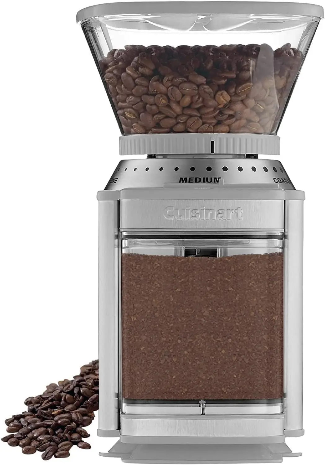 Coffee Grinder, Electric Burr One-Touch Automatic Grinder with18-Position Grind Selector, Stainless Steel, DBM-8CGP1, Cool Gray