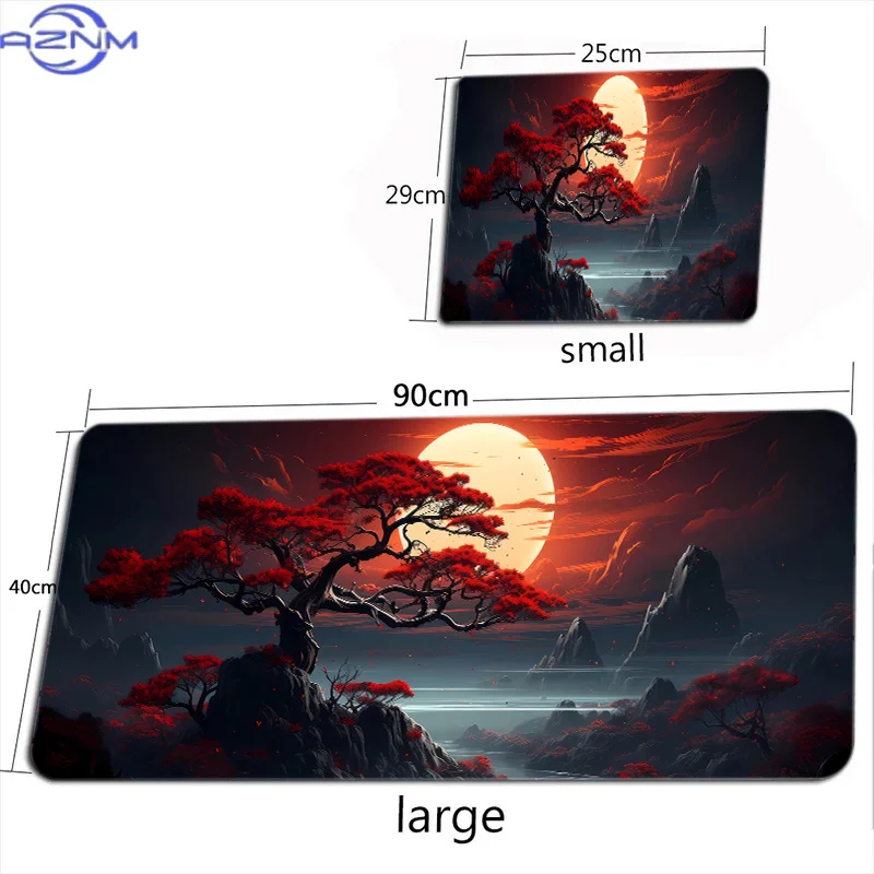 Large XXL Starry Sky Moon Mouse Pad Anti-Slip Rubber Gaming Keyboard Table Mat for Computer Office Long Desk