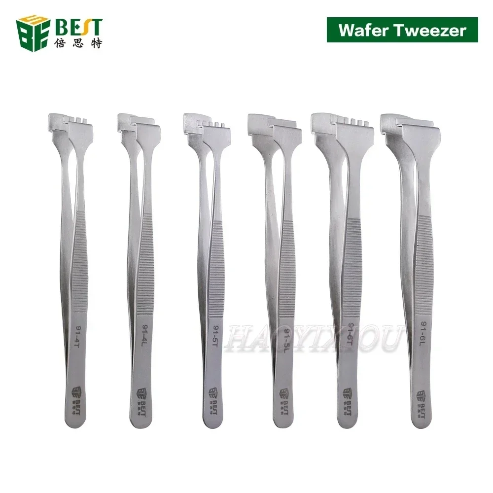 BST Wafer Tweezers Wide Mouth Stainless Steel Tweezers For Mobile Phone SMD PCB BGA Motherboard IC Chip Repair Tool