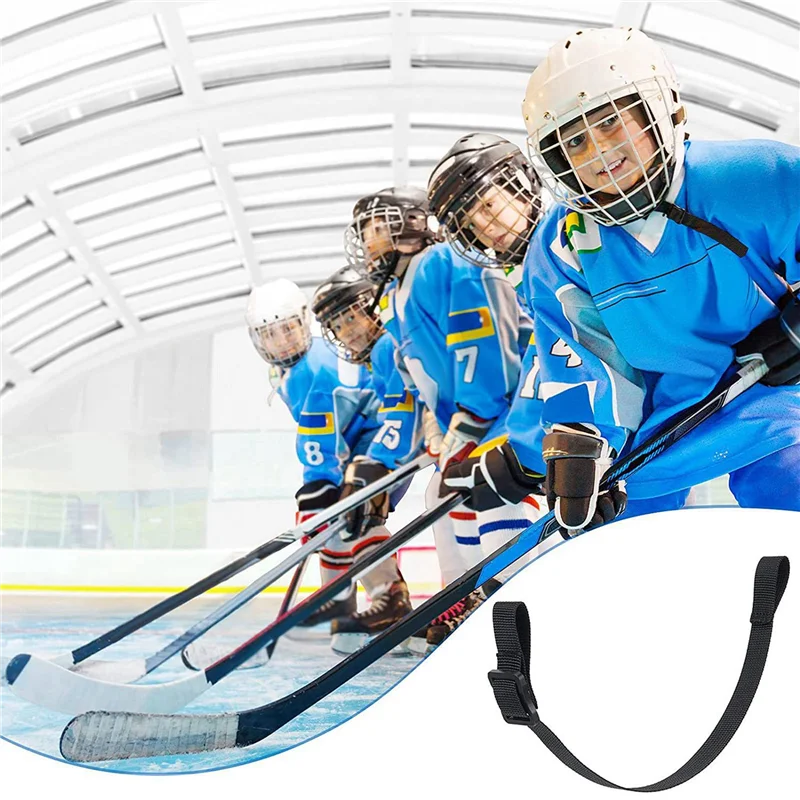 

16X Hockey Helmet Chin Strap Single Snap Ice Hockey Helmet Chin Strap Detachable Chin Strap Hockey Helmet Accessory