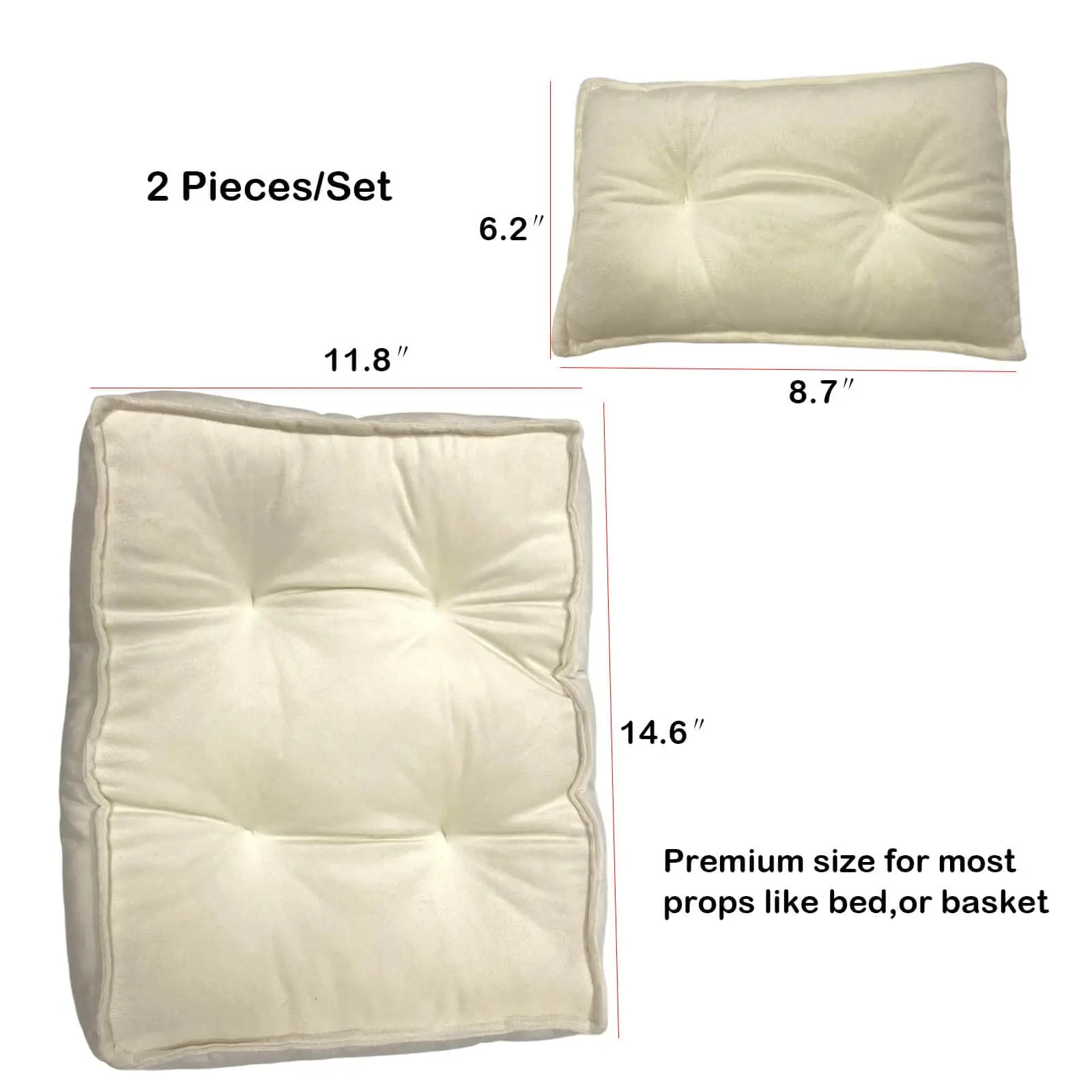 Newborn Photography Props Mini Pillows Baby Pillow for Newborn Photoshoot Posing Pillow Baby Bed Mattress Infant Basket Filler