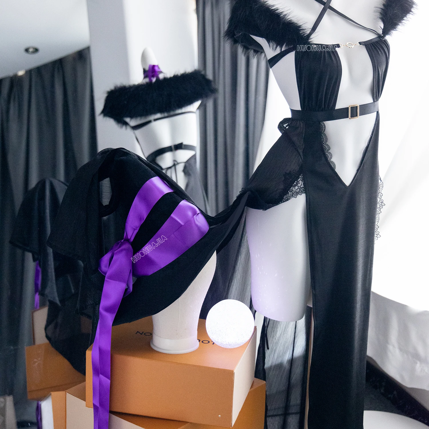 

Blue Archive Tsukatsuki Rio Magic Girl Cosplay Dress Clothing Women Sexy Succubus Party Dress Set Female Black Halloween Dress