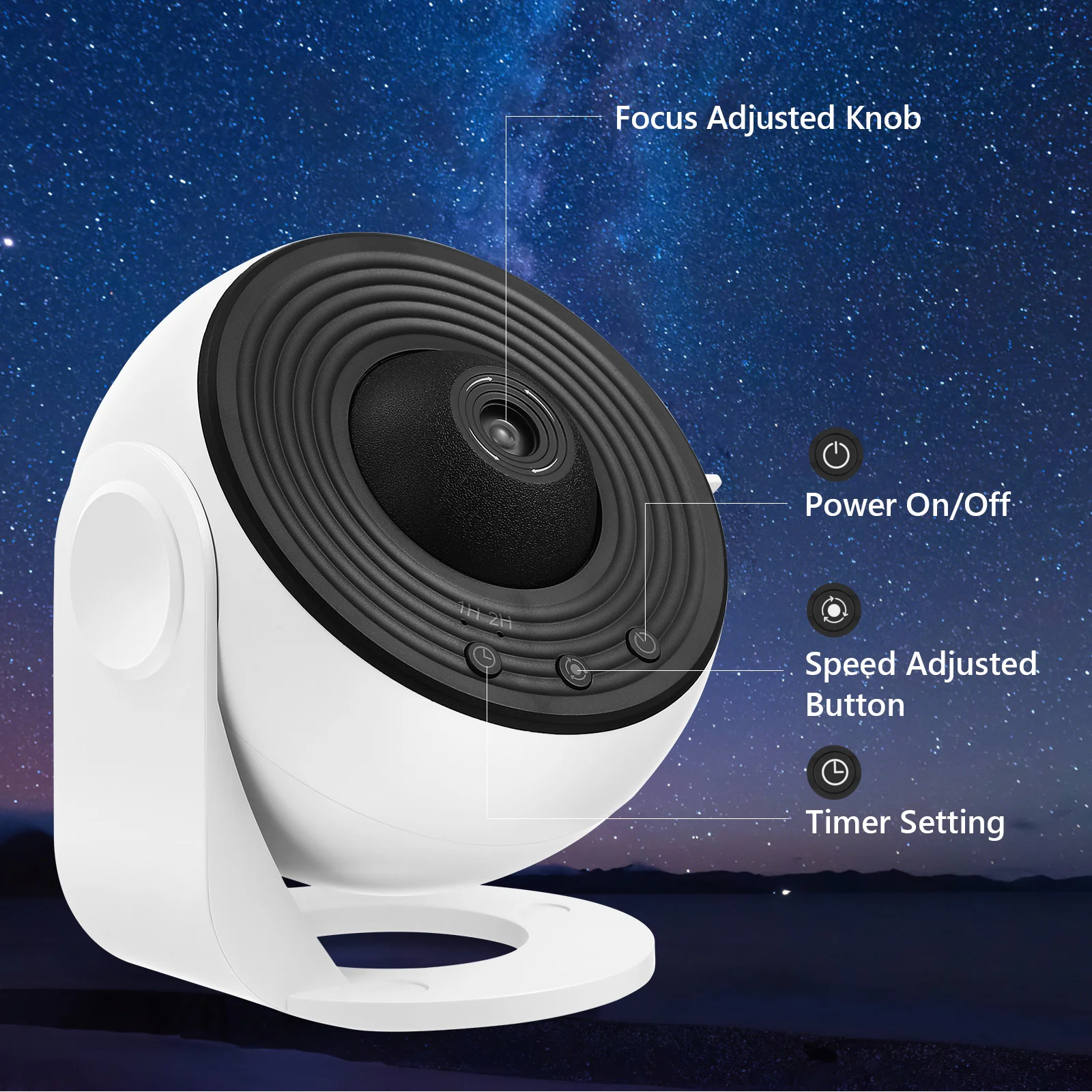 AstronsomLight-Projecteur Galaxie Nocturne pour Chambre à Coucher, Lampe Étoile Abs