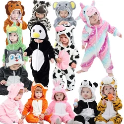 Winter Clothes for Babies Baby Pajamas One Piece Hooded Jumpsuits for Girls Baby Boys Pijamas Unicorn Girls Kigurumi Sleepwear
