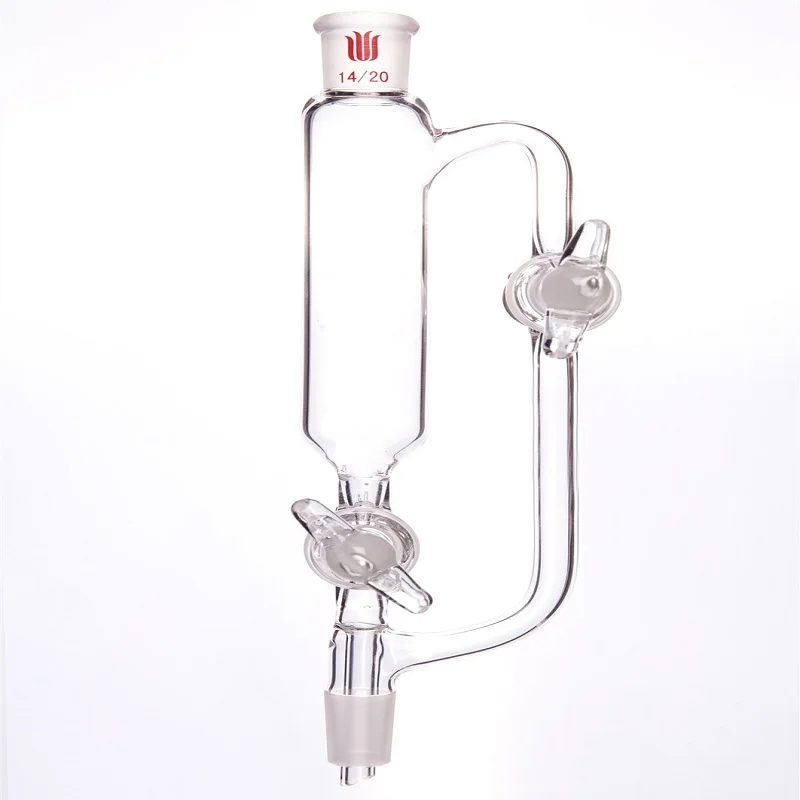 SYNTHWARE Constant pressure drip funnel, No tick marks, Double glass valve, Addition funnel, Borosilicate glass, F67