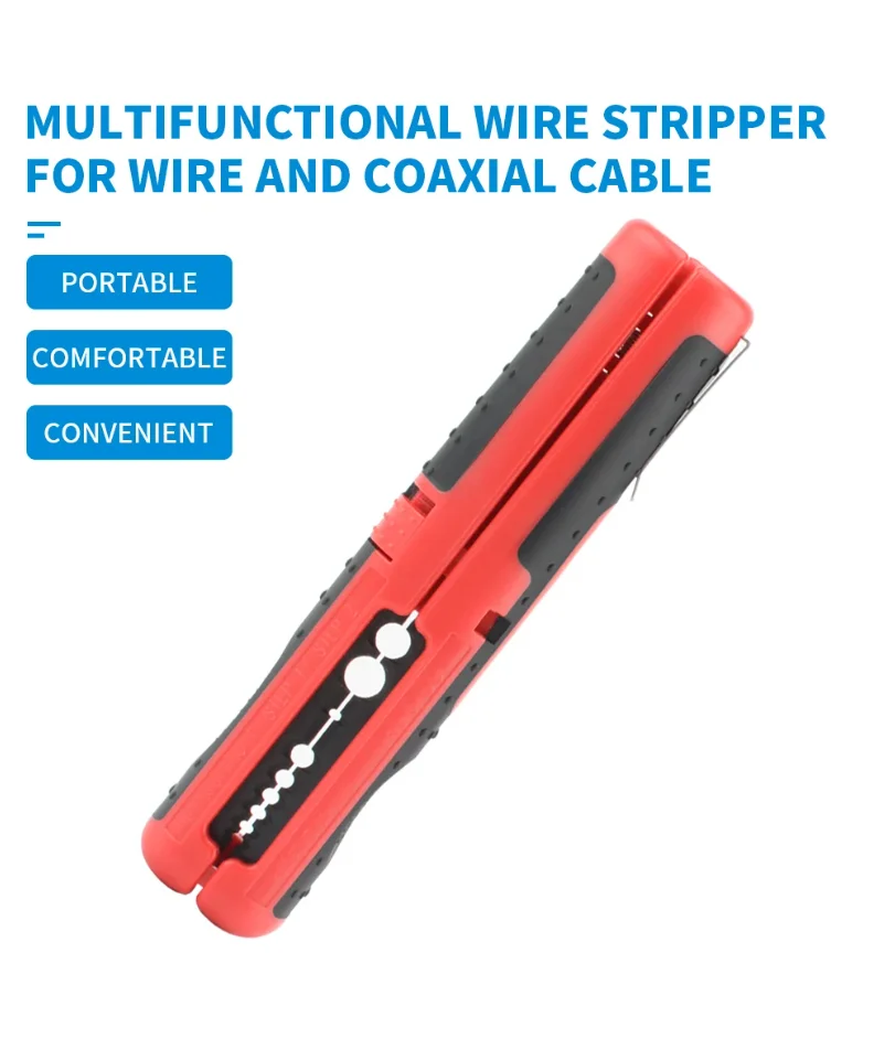 Multifunctional Cable Wire Stripper Cutter Pliers Hand Tool Hardware Tool Portable Anti-skid Handle Strip pen clip