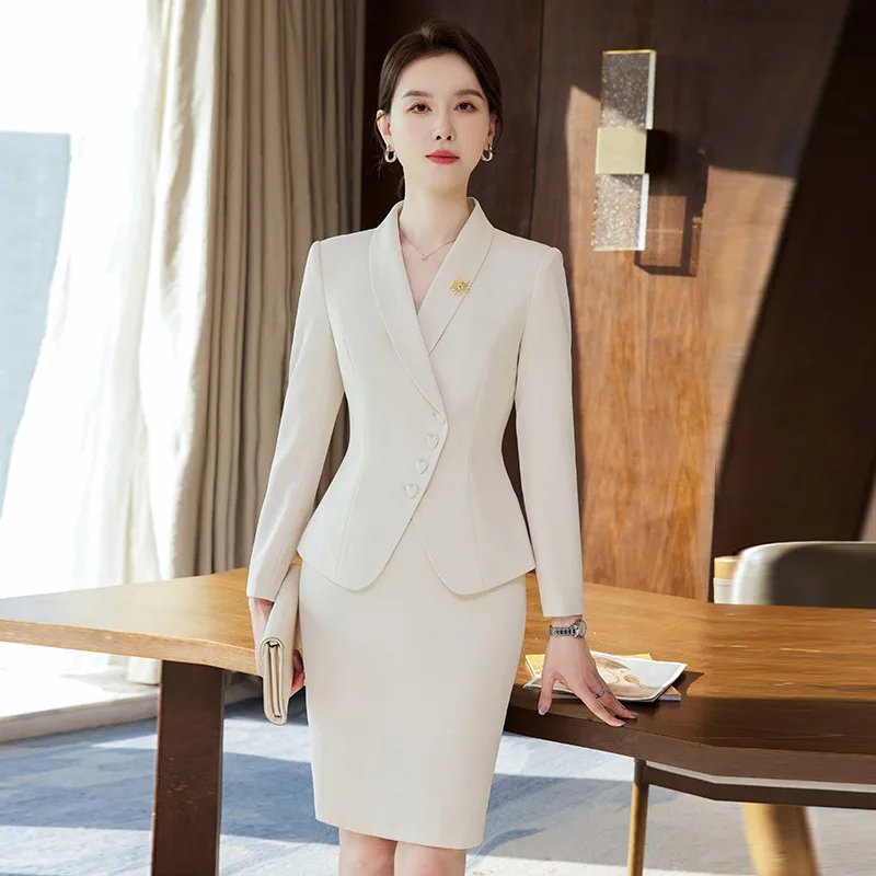 

Plus Size 5XL Professional Women Business Suits for Ladies Office Work Wear Career Interview Blazers Sets OL Styles Outfits