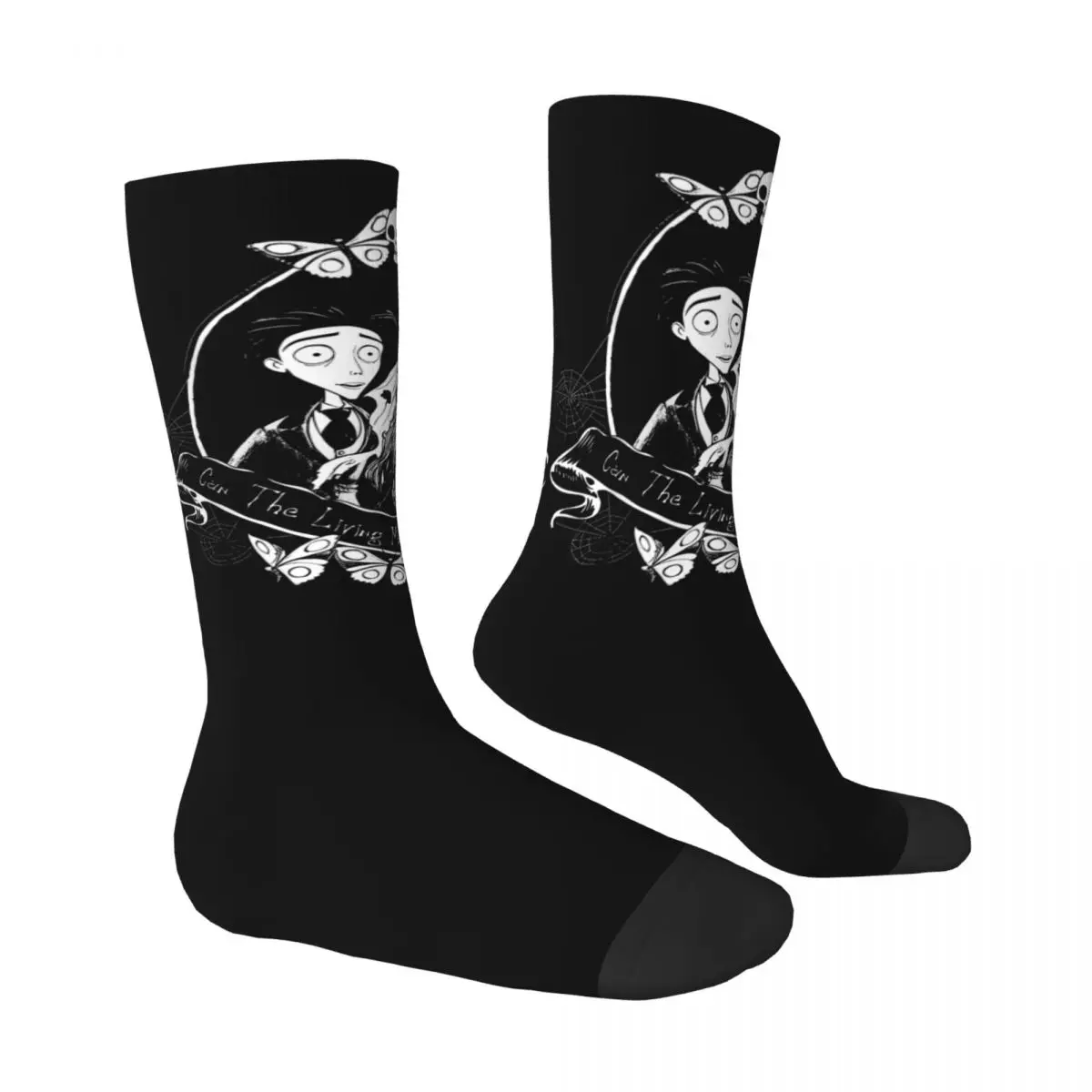 Corpse Bride Stockings Wedding Portrait Pattern Elegant Socks Autumn Anti Slip Socks Unisex Men Outdoor Sports Breathable Socks