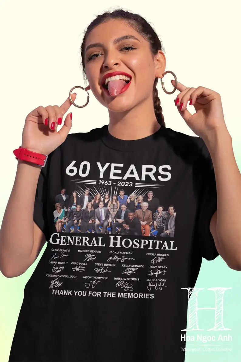 General Hospital 60 Years 1963 2023 Signatures Thank You For The Memories Vintage T-Shirt, General Hospital Shirt, Love