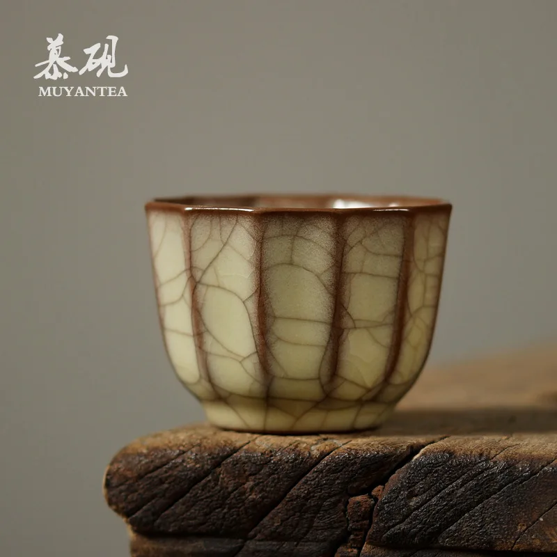 

Mutao Chen's Satellite Kiln With Ice Crack Pattern, Kung Fu Set, Single Cup For Tea Tasting