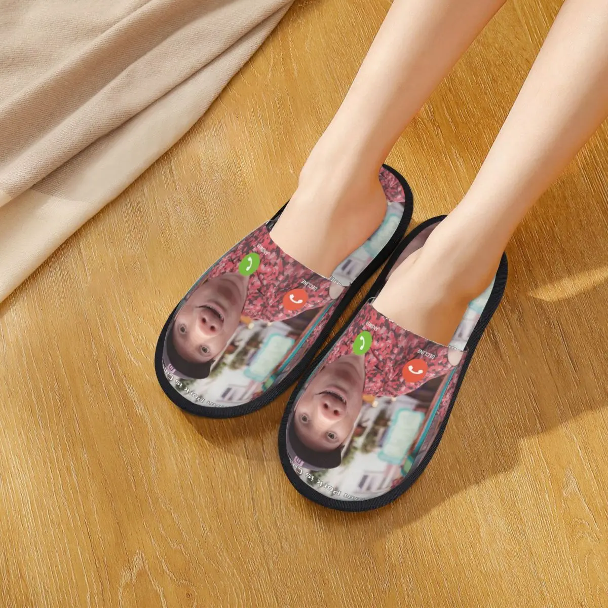 شباشب جون بورك الرائجة المضحكة تدعو شباشب منزلية غير قابلة للانزلاق من الفرو المنزلي الناعم في الأماكن المغلقة #5