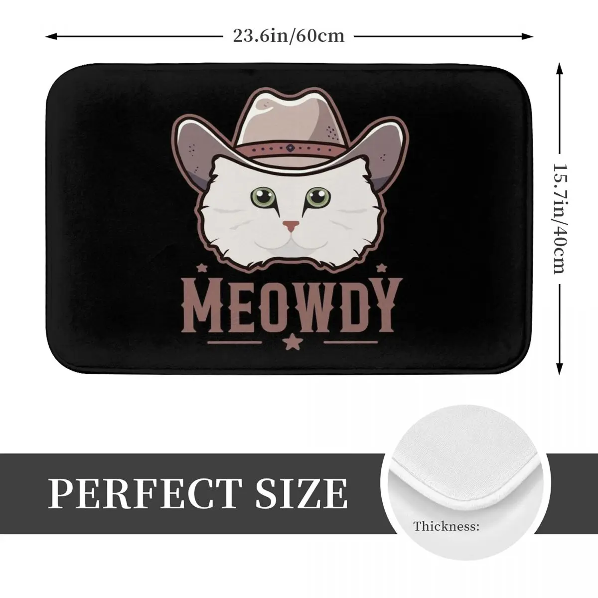 Chinchilla Cat Meowdy Doormat Non-slip Super Absorbent Bathroom Floor Mats Home Entrance Rugs Kitchen Bedroom Carpet Footpad