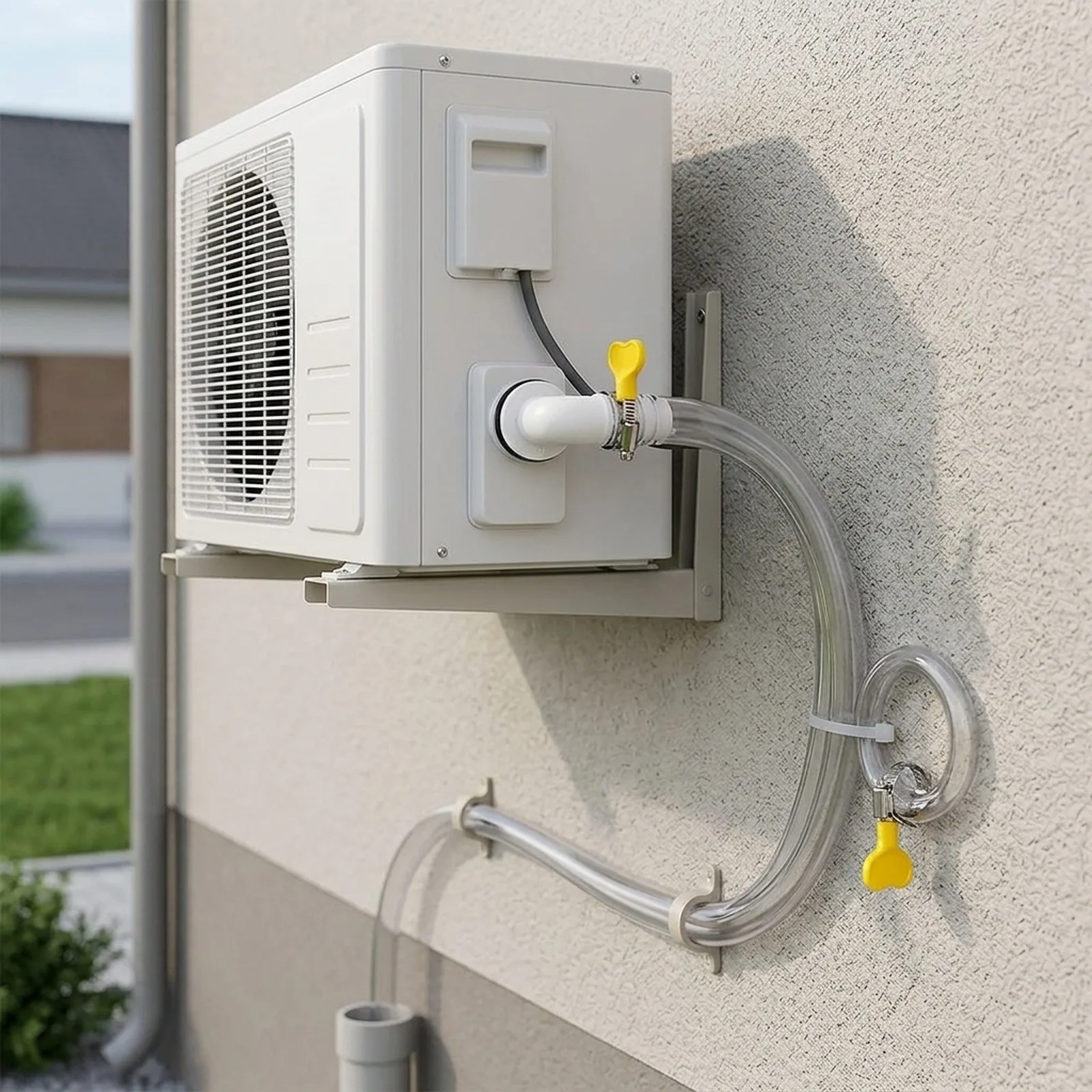 10ft Air Conditioner Drain Hose 305cm ABS Tube With 15mm Connector And Clamps For Split Casement AC Unit Drainage Kit