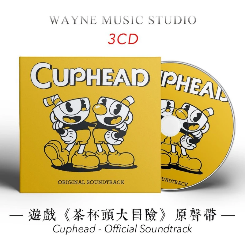 

Anime The Cuphead Show Kristofer Maddigan Music CD Greatest Hits OST Album 3pcs Music Record Cosplay Walkman Car Soundtracks Box