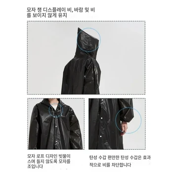 Disposable EVA Raincoat Unisex Hooded Waterproof Long Rain Coat Black Outdoor Hiking Camping Fishing Travel Wear For Men Women 6 Disposable EVA Raincoat Unisex Hooded Waterproof Long Rain Coat Black Outdoor Hiking Camping Fishing Travel Wear For Men Women 6