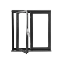 Prefabricated Casement Windows Thermal Break Aluminium Double Glazing Tilt &Turn Window for Villas Minimalist Apartment Windows