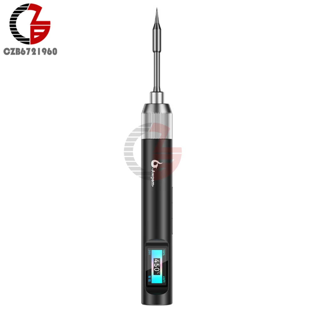 USB Type-C Soldering Iron Kit 100W Adjustable Constant Temperature Intelligent Electric Soldering Iron Mute Repair Welding Tools
