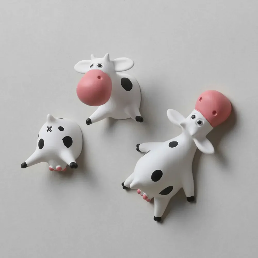 

Cute 3D Cow Fridge Magnet, Cartoon Resin Magnetic Refrigerator Magnets, Whiteboard Message Sticker Home Decoration Souvenir Gift